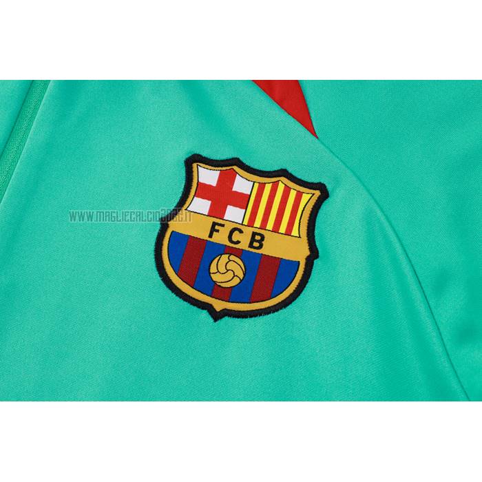 Tuta da Track de Felpa del Barcellona Bambino 2023-2024 Verde Claro
